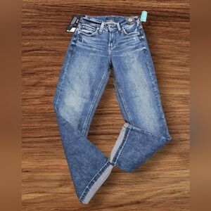 Silver Suki Curvy Fit Mid Rise Capris